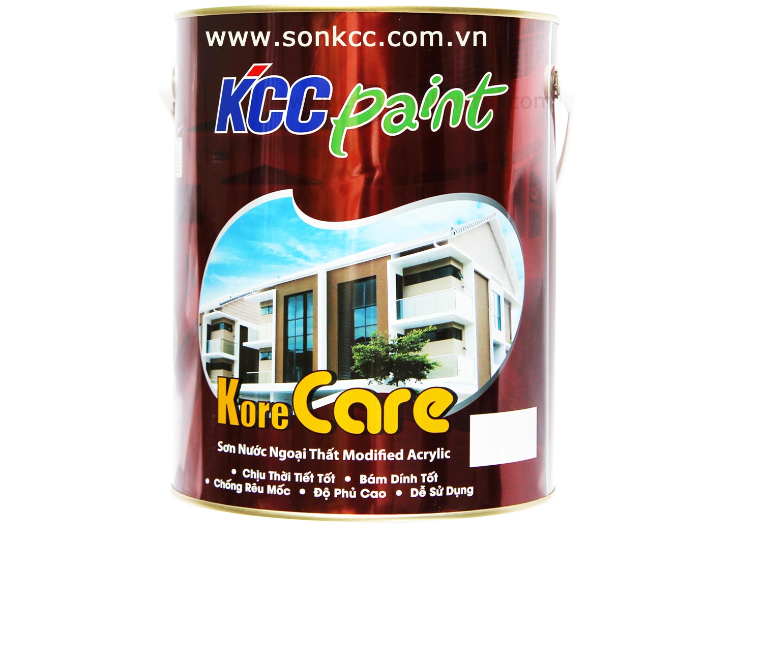 Sơn nước ngoại thất KCC Acrylic biến tính mờ - Korecare 5L