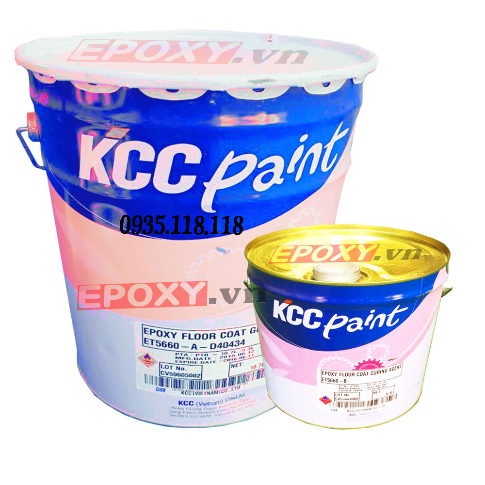 Sơn tự cán epoxy KCC - Unipoxy Lining Dark màu ghi nhạt